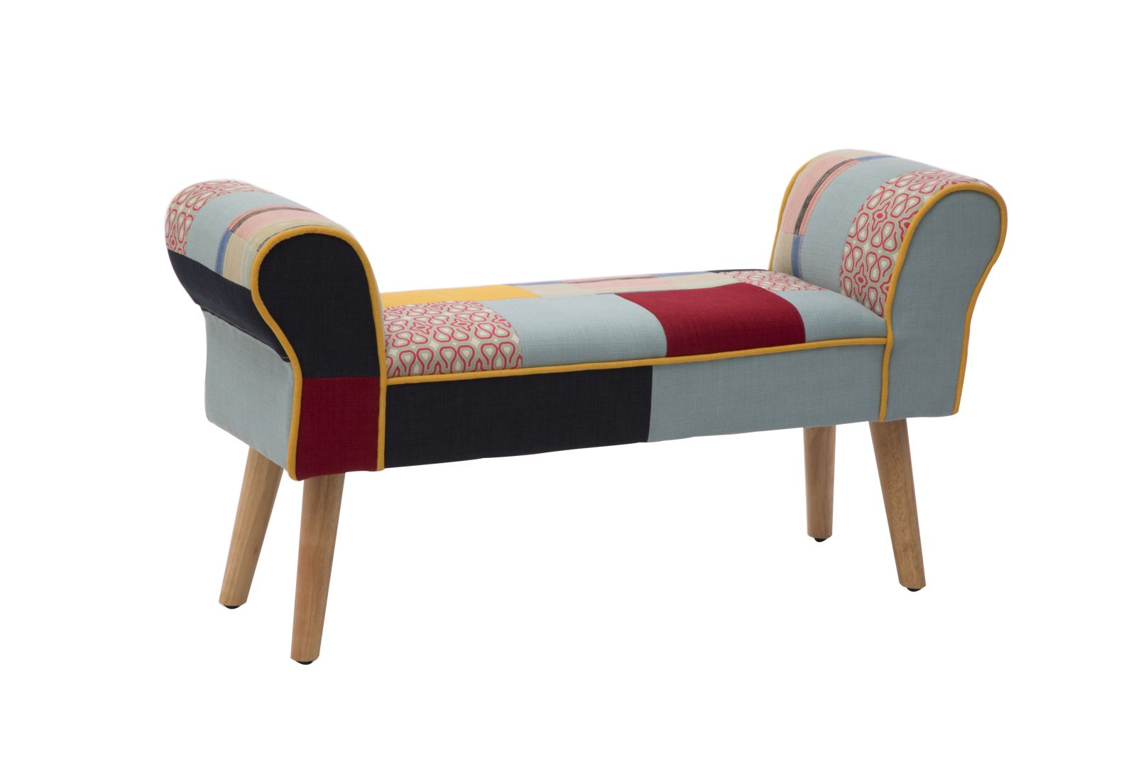 Panca imbottita shabby: panca panchina cassetti legno chiaro ...